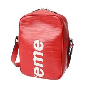 Louis Vuitton Danube Collaboration Epi Leather White Bag Supreme Red